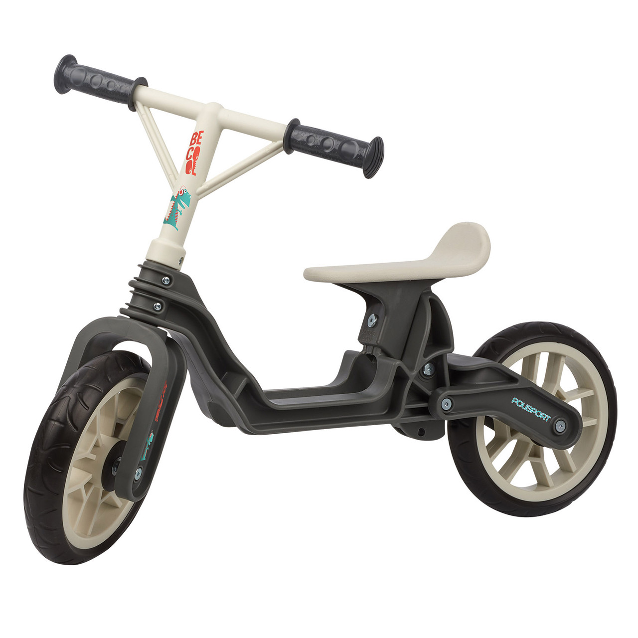 Біговел POLISPORT Balance Bike термопластиковий вік 2-5 років до 25 кг cірий/кремовий