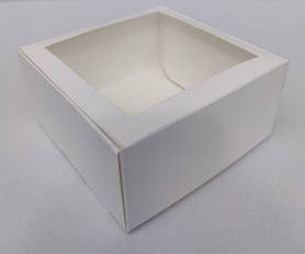 Коробка 14 см х 14 см х 7 см біла
