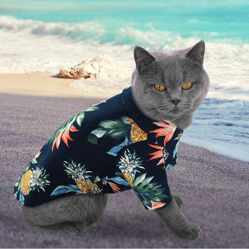 Гавайська сорочка для котів Pet Style Чорна XS