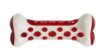 Гумова кісточка для собак Bone Toy Еластична гумова кістка для чищення зубів