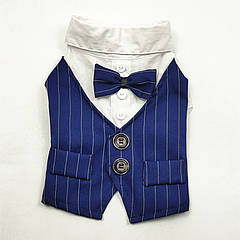 Костюм для котів Pet Style "Джентельмен" Синій S