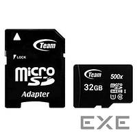 Карта памяти TEAM microSDHC 32GB UHS-I Class 10 + SD-adapter (TUSDH32GCL10U03)