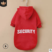 Худи длинное для котов и кошек Pet Style "Security" Красное XL