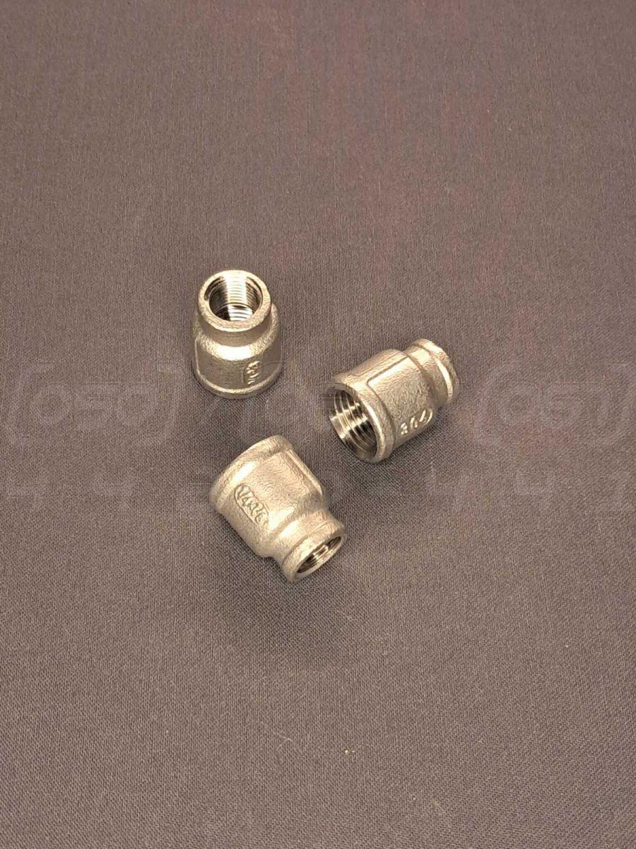 Муфта перехідна нержавіюча Ду=8х6 (1/4"х1/8") лита ISO 4144, EN 10241, DIN 2987