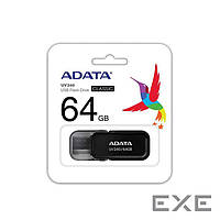 USB накопитель A-Data 64GB USB 2.0 UV240 Black (AUV240-64G-RBK)