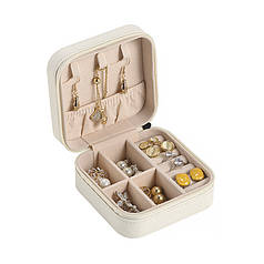 Скринька Casegrace SP-01212 White 10*10*5 см для прикрас і ювелірних виробів портативна