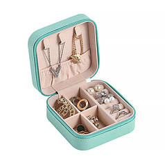 Скринька Casegrace SP-01212 Turquoise 10*10*5 см для прикрас і ювелірних виробів портативна