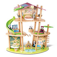 Детская игрушка Кукольный дом Панды Hape E3413 деревянный, Land of Toys