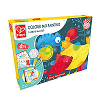 Набір для малювання Змішування кольорів Hape E1069 з пензлями та фарбами, Land of Toys
