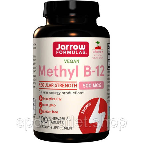 Вітаміни та мінерали Jarrow Formulas Methyl B-12 500 mcg, 100 льодяників Вишня
