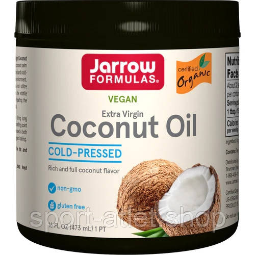 Замінник харчування Jarrow Formulas Organic Extra Virgin Coconut Oil, 454 грам