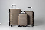 Валіза ручна поклажа поліпропілен шампань 55х36х20+5/43л/2.9кг/Snowbal, фото 9