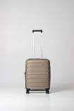 Валіза ручна поклажа поліпропілен шампань 55х36х20+5/43л/2.9кг/Snowbal, фото 2