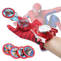 Рукавичка Людини Павука з дискометом (4 диски). Рукавички Spiderman. Рукавичка супергероя