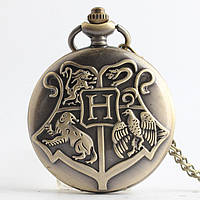 Годинник на ланцюжку з гербом Хогвартс RESTEQ 47 мм. Годинник кишеньковий Гаррі Поттер. Годинник з емблемою Гоґвортс