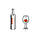 Сережки у вигляді келиха та пляшки вина RESTEQ. Сережки келих вина та пляшка, фото 2