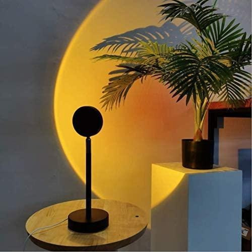 Лампа RGB Sunset Lamp Rainbow Modern Bedroom ∙ Проекційний світильник USB з ефектом заходу сонця / світанку