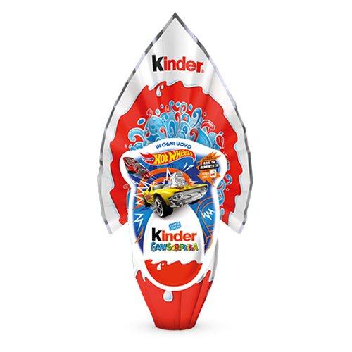 Шоколадне яйце Kinder Uovo Gran Sorpresa Hot Wheels 150г (Пошкоджена форма шоколаду)