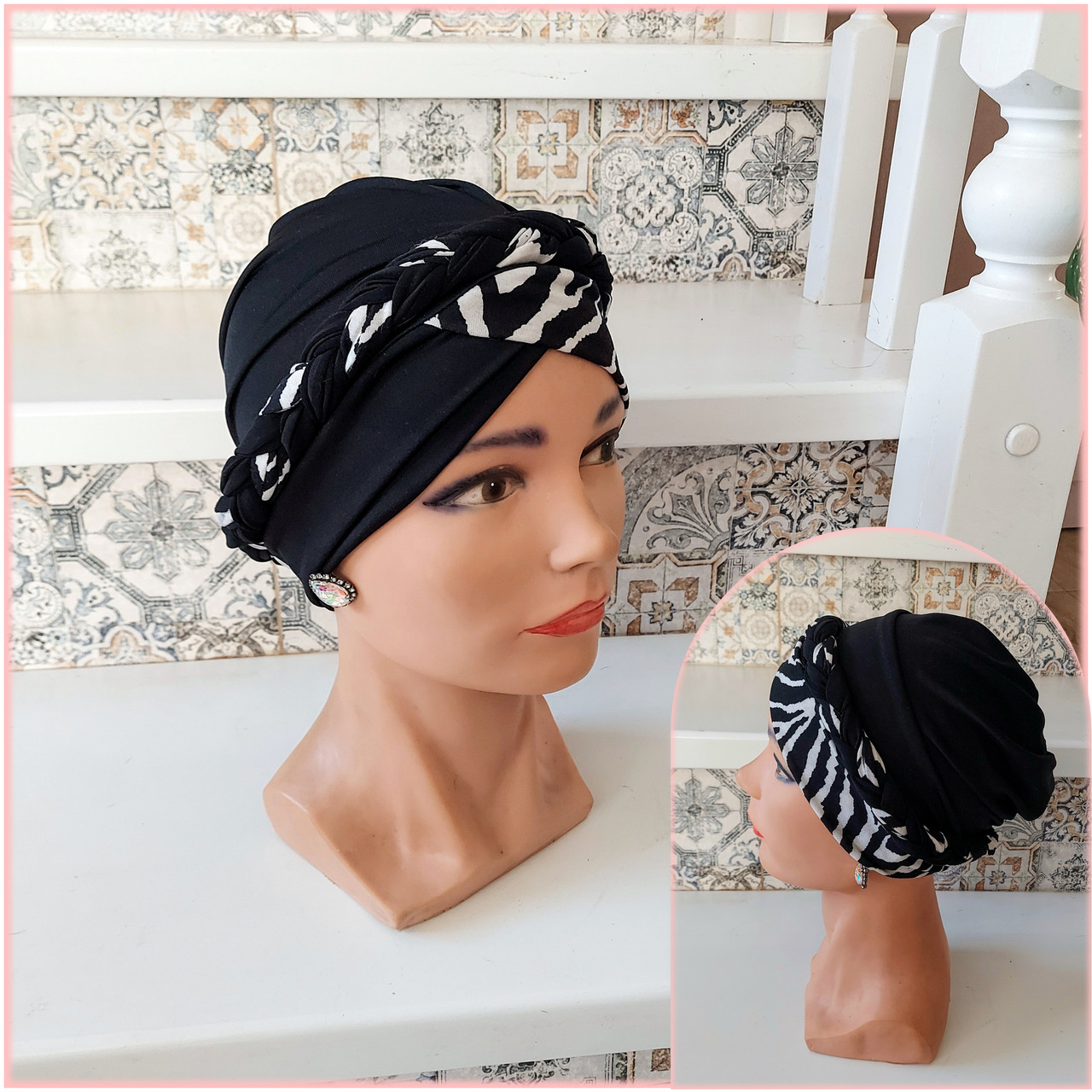 Чалма, хіджаб, шапка для алопеції (онко) COSA-19, фото 1