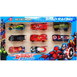 Набір машинок "Супер героїв Road Racing" Bambi FD36-B-1, 8 шт, World-of-Toys