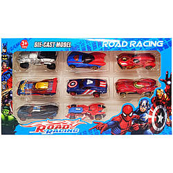 Набір машинок "Супер героїв Road Racing" Bambi FD36-B-2, 8 шт, World-of-Toys