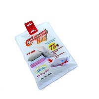 Вакуумний пакет для пакування речей Vacuum Bag, 70*100 см, з клапаном, прозорий