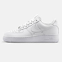 Кроссовки Nike Air Force 1 White Premium белого цвета