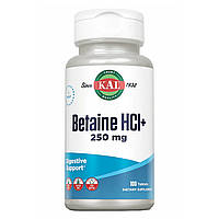 Бетаин Гидрохлорид с Пепсином Betaine HCl Plus 250мг 100 таб