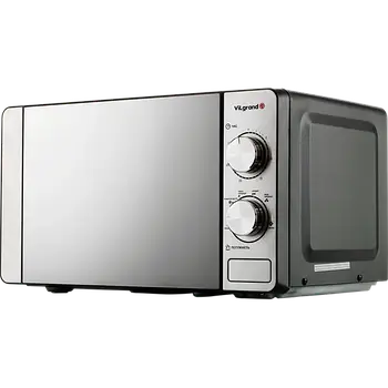 Мікрохвильова піч із дзеркальними дверцятами VILGRAND VMW-7205 Мікрохвильова піч на 700Вт 20 літрів 6 рівнів потужності