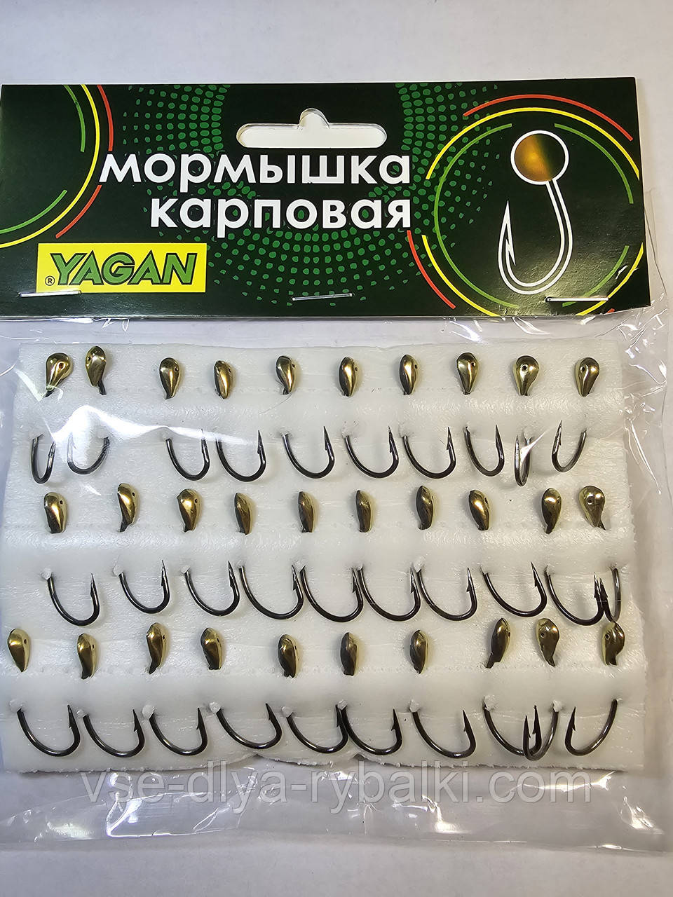 Мормишка коропова YAGAN крапля золото № 17, фото 1