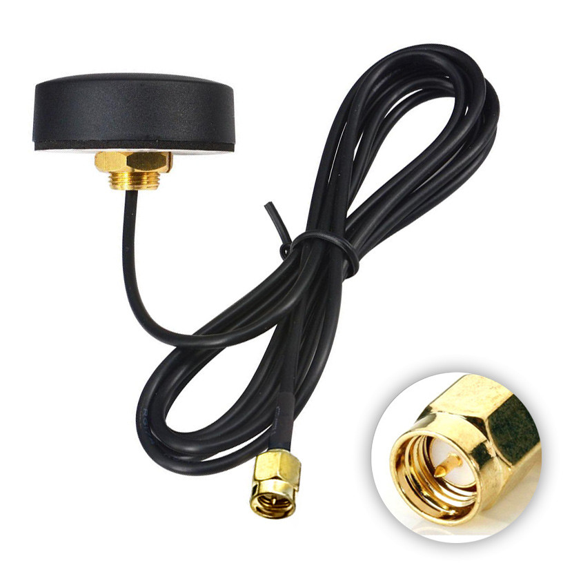 Антена врізна 1 метр, корпусна GSM 4G 3G LTE 3.5 dBi SMA Male (тато), антивандальна, вологозахищена