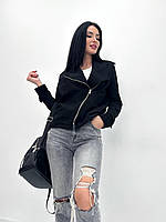 Модна жіноча замшева куртка піджак у кольорах, розміри 42 - 52