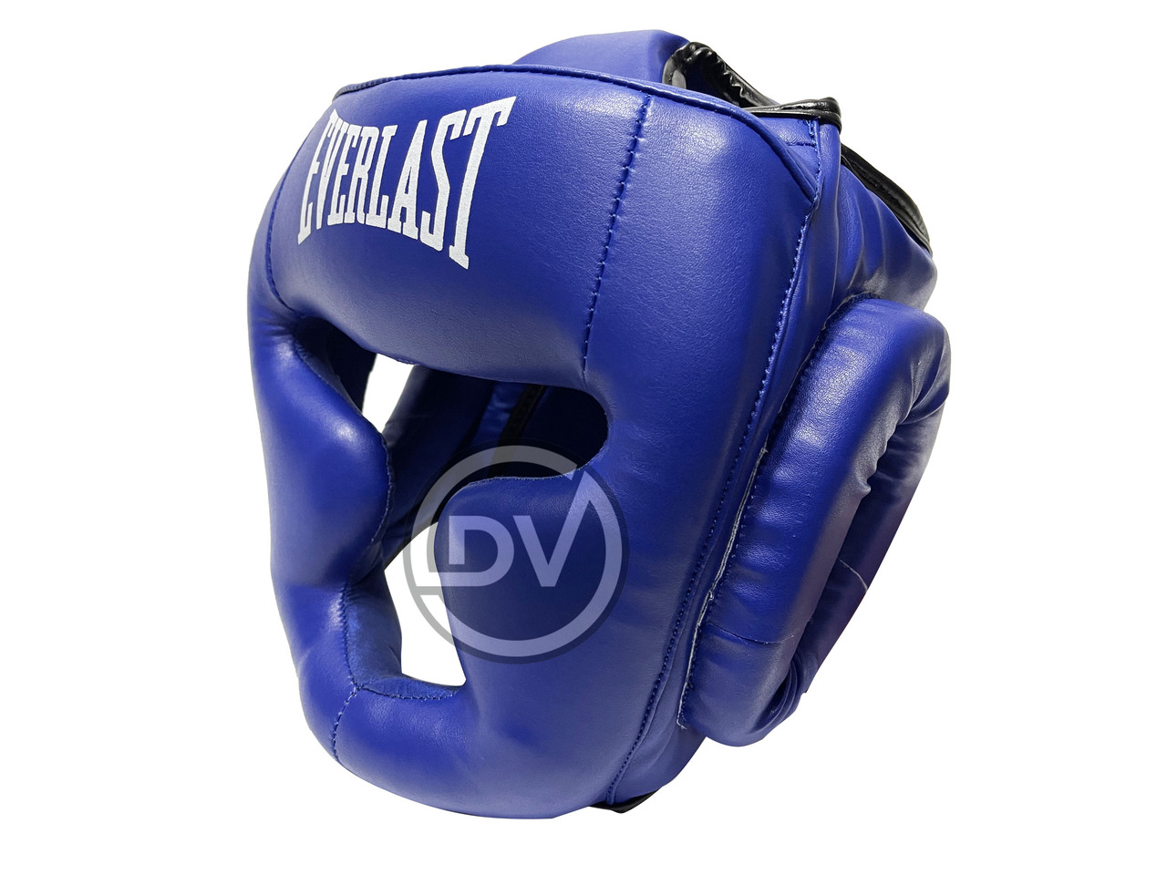 Боксерський шолом закритий Everlast із еко-шкіри синій