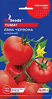 Томат Ляна Красная сорт урожайный низкорослый суперранний очень вкусный плотный, упаковка 0,25 г