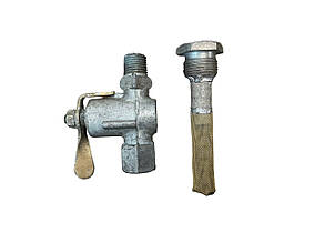 Кран паливного бака Т-150, Мтз і оливного радіатора ГАЗ + Перехідник 150.50.028