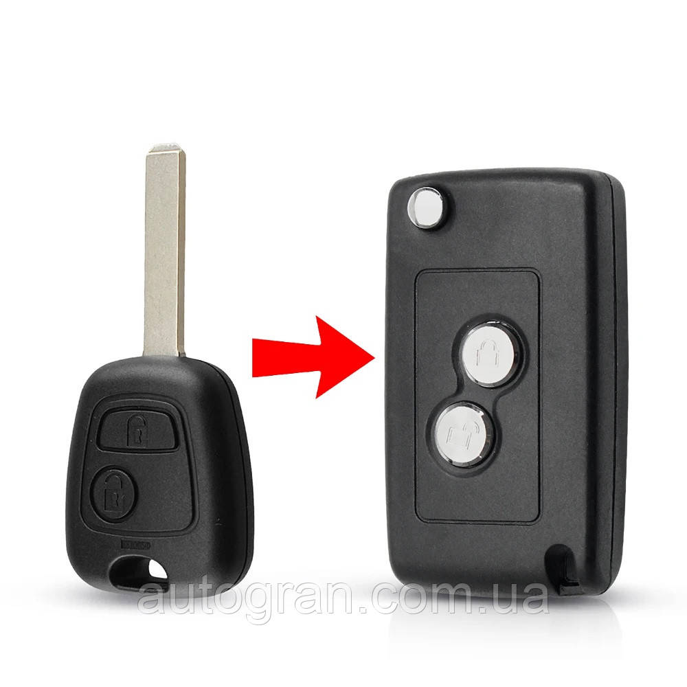 Корпус викидного ключа Peugeot з лезом VA2, фото 1