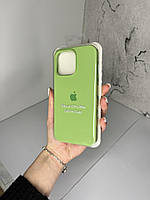 Силіконовий чохол з мікрофіброю та покриттям SoftTouch для Iphone 15 Pro Max зелений ( Full № 1 )
