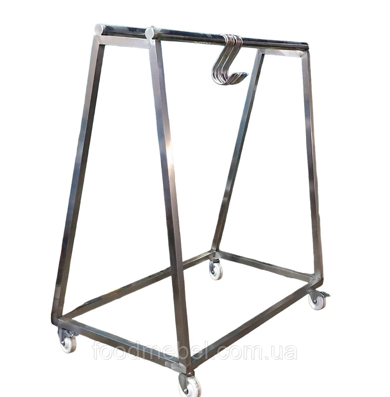Вешало 1200х600 мм на колесах  с крюками, фото 1