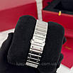 Елегантний наручний годинник Cartier Santos Silver-Green, фото 6