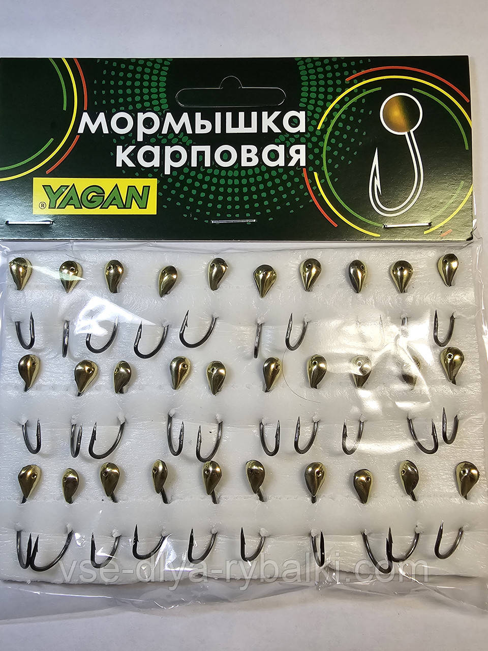 Мормишка коропова YAGAN крапля золото № 11, фото 1