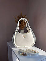 Жіноча сумка mini Прада маленька біла сумка на плече красива легка сумка з еко-шкіри