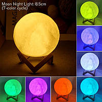 Лампа місяць 3D Moon Lamp Настільний світильник місяць Гарної якості, дитячий світильник, проектор