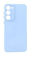 Чехол Silicone Case Box для Samsung Galaxy S23 Plus бампер с микрофиброй голубой