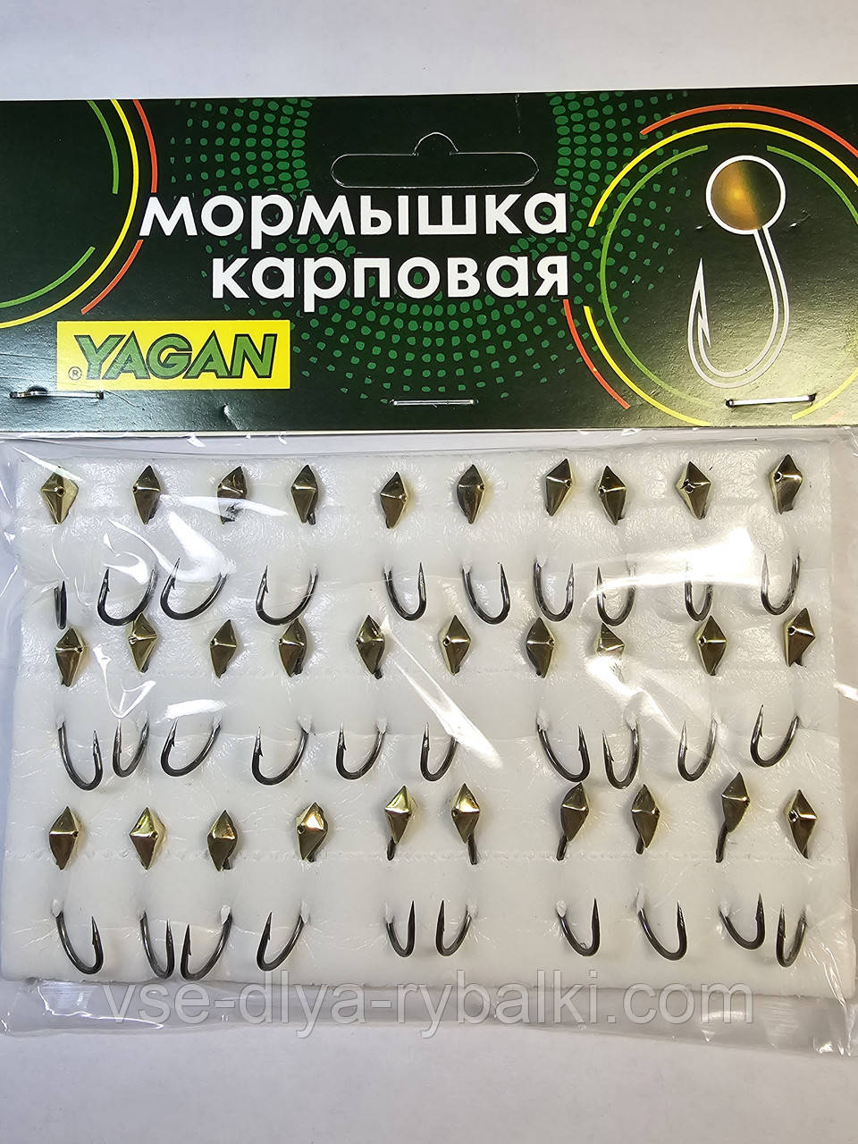 Мормишка коропова YAGAN ромб золото № 8, фото 1