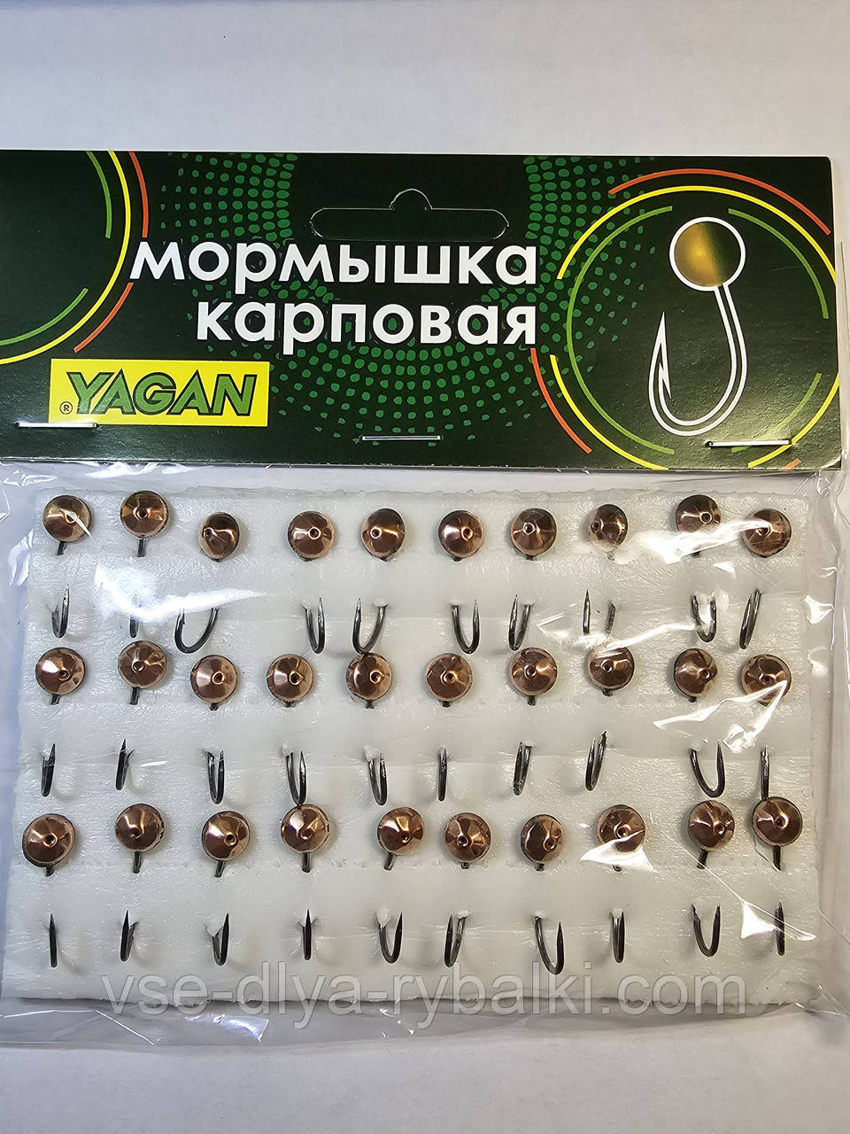 Мормишка коропова YAGAN око з гранями мідь № 26, фото 1