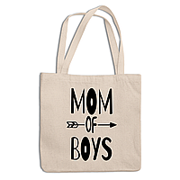 Эко-сумка, шоппер, с принтом в подарок маме "Mom Of Boys. Мама мальчиков" Push IT
