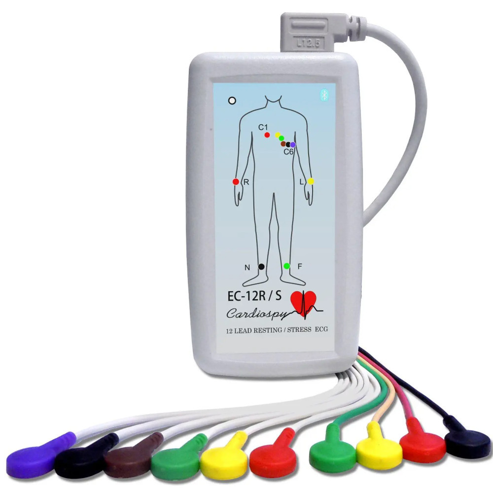 Система ЕКГ у стані спокою та стрес-тест навантаження EC-12S з USB-02/A, фото 1