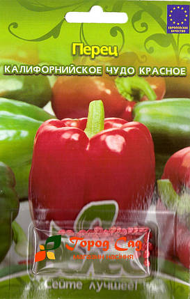 Насіння перцю солодкого Каліфорнійське чудо червоне 50шт ТМ ВЕЛЕС, фото 2
