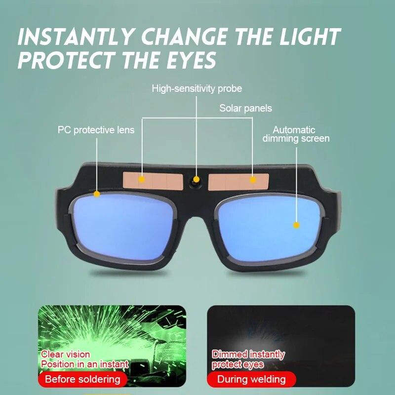 Защитные сварочные очки для сварки с авто затемнением защита от УФ и ИК лучей + Подарок НожКредитка - фото 10 - id-p2107894935