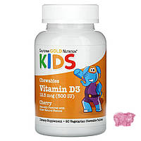 California Gold Nutrition жевательный витамин D3 для детей вишневый вкус 12,5 мкг 500 МЕ 90 таблеток Д3 детски
